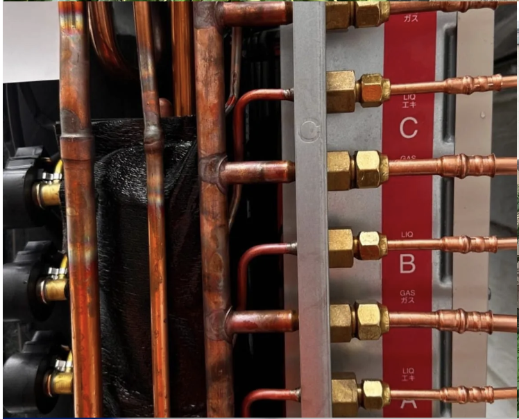 Navien boiler and copper pipe installation